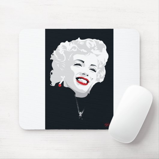 MIK05BW Miki Marilyn.tif Mousepad (Mit Mouse)