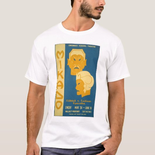 Mikado Gilbert Sullivan WPA 1939 T-Shirt (Vorderseite)