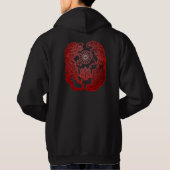 Mikados Wappen - roter Sonnendurchbruch Hoodie (Rückseite)