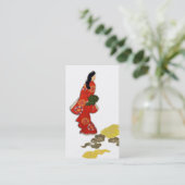 Mikaeri Bijin im Kimono Visitenkarte (Stehend Vorderseite)