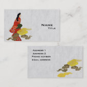 Mikaeri Bijin im Kimono Visitenkarte (Vorne/Hinten)