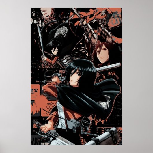 Mikasa Ackerman Angriff auf Titan Poster (Vorne)