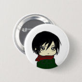 Mikasa Ackerman Button (Vorne & Hinten)