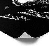 Mikasa Attack auf Titan wegen dunklen Hintergrunde Poster (Ecke)