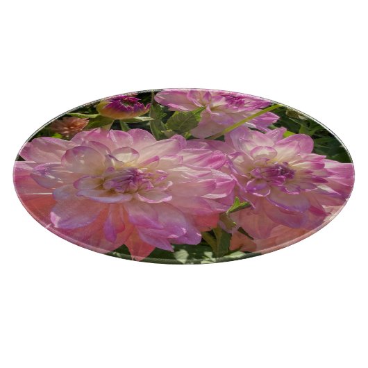 Mikayla Miranda Dahlia, wunderschöne Lila Blume Schneidebrett (Ecke)