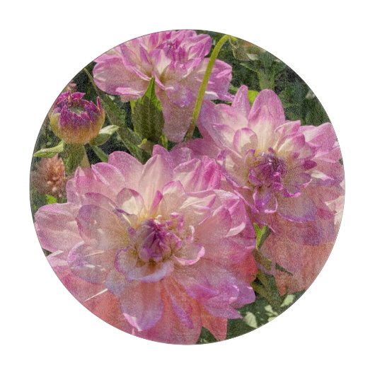 Mikayla Miranda Dahlia, wunderschöne Lila Blume Schneidebrett (Vorderseite)