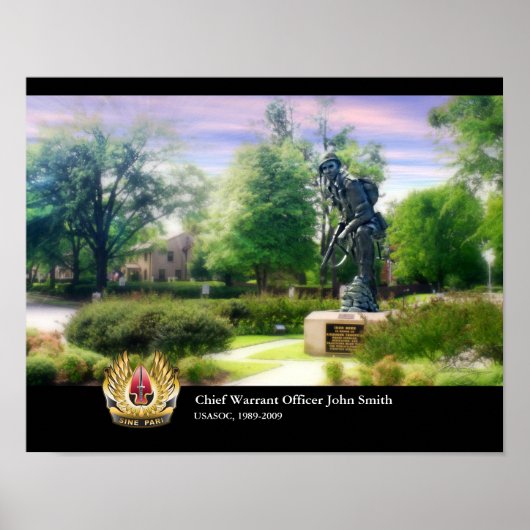 Mike aus Eisen mit USASOC Sine Pari (nach Maß) Poster (Vorne)