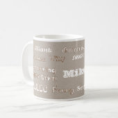 Mike Beige Husband Tasse (Vorderseite Links)