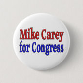 Mike Beruf für den Kongress Roter Blauer Text Button (Vorderseite)