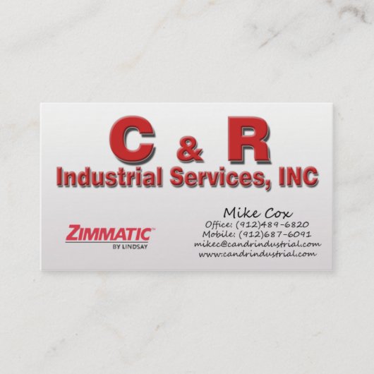 Mike Cox Visitenkarte (Vorderseite)