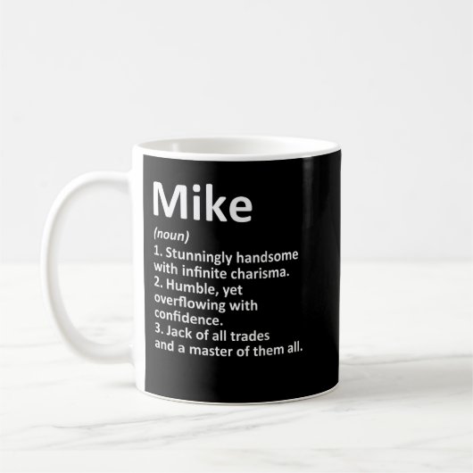 MIKE Definition Personalisiert Name Funny Birthday Kaffeetasse (Links)