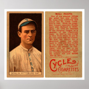 Mike Donlin kapert Baseball 1912 Poster