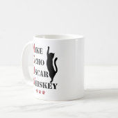 Mike Echo Oscar Whiskey MEOW Cat Kaffeetasse (Vorderseite Links)