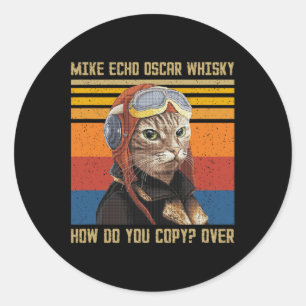 Mike Echo Oscar Whisky How Do You Kopieren - Vinta Runder Aufkleber