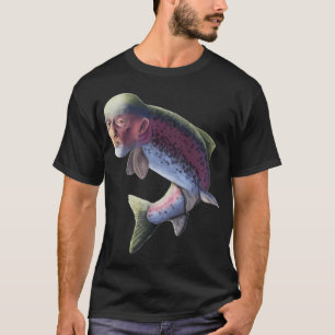 Mike Fish oder Mann Forelle Verfluchte Regenbogen- T-Shirt
