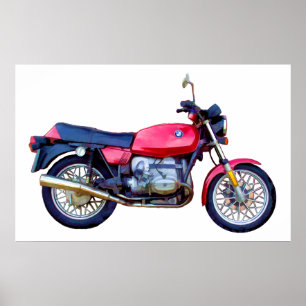 Mike Garrett Motorrad Poster
