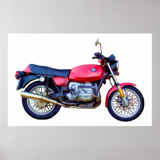 Mike Garrett Motorrad Poster