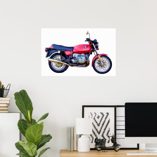 Mike Garrett Motorrad Poster (Heimbüro)