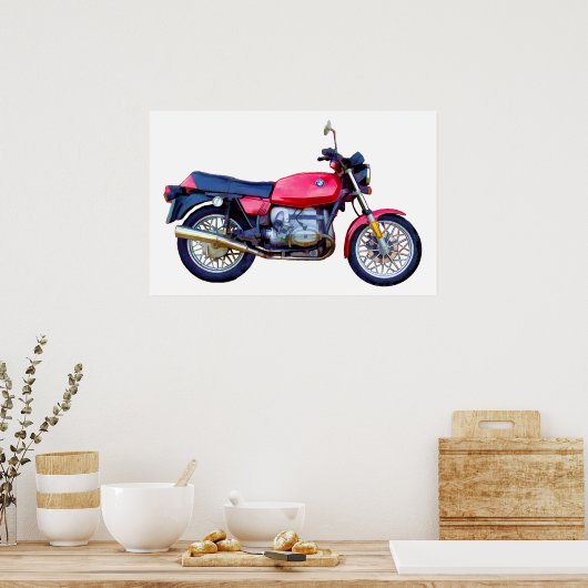 Mike Garrett Motorrad Poster (Küche)
