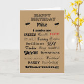 Mike Glückwunsch Geburtstagsreden Karte (Gelbe Blume)