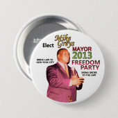 Mike-Grau für NYC Bürgermeister 2013 Button (Vorne & Hinten)
