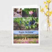 Mike Happy Birthday California Weinberge Karte (Gelbe Blume)