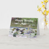 Mike Happy Birthday Hawaiian Common Moorhen Karte (Gelbe Blume)