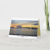 Mike Happy Birthday Sailboats bei Sunset Karte (Rückseite)