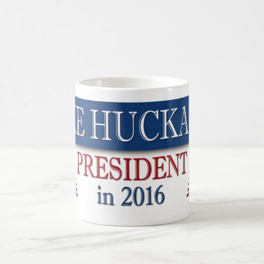 Mike Huckabee amerikanische Flagge 2016 Kaffeetasse (Mittel)