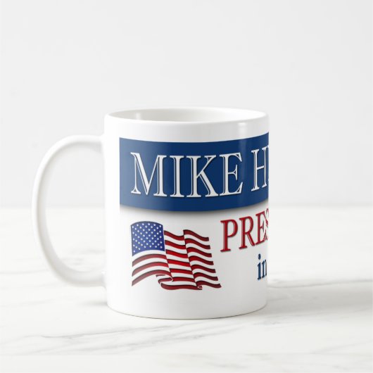 Mike Huckabee amerikanische Flagge 2016 Kaffeetasse (Links)