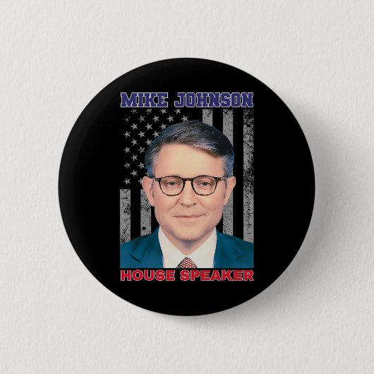 Mike Johnson New House Speaker American Usa Flag P Button (Vorderseite)