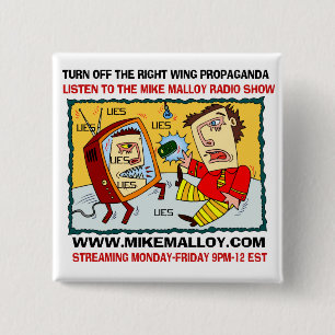 Mike Malloy Radioshowknopf Button