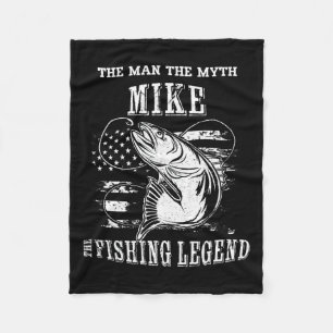 Mike Man Myth Fishing Legende Personalisierter Nam Fleecedecke