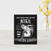 Mike Man Myth Fishing Legende Personalisierter Nam Karte (Gelbe Blume)