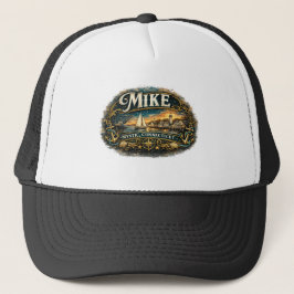 Mike Mystic Connecticut Vintage-Nautischer Name Truckerkappe