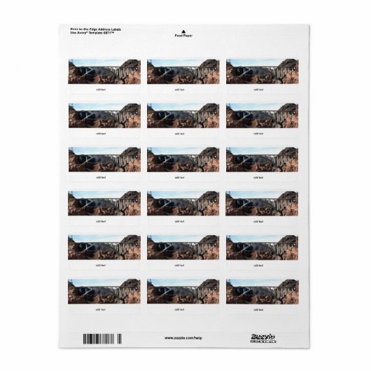 Mike O'Callaghan-Pat Tillman Memorial Bridge Adressaufkleber (Vorne)