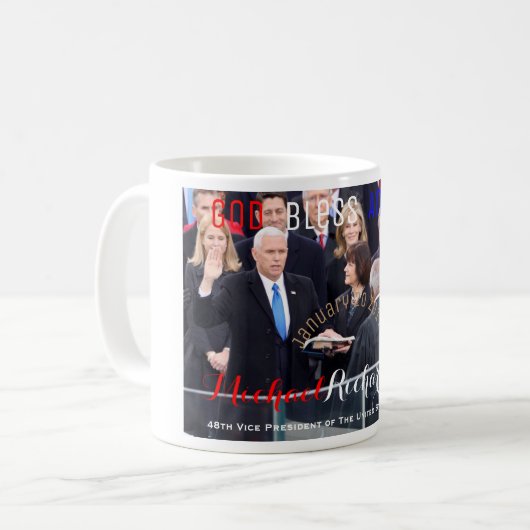 Mike Pence 48. Vizepräsident der USA Kaffeetasse (Vorderseite Links)
