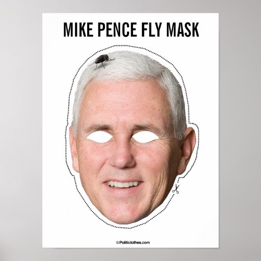 Mike Pence Fly Mask Cutout Poster (Vorne)