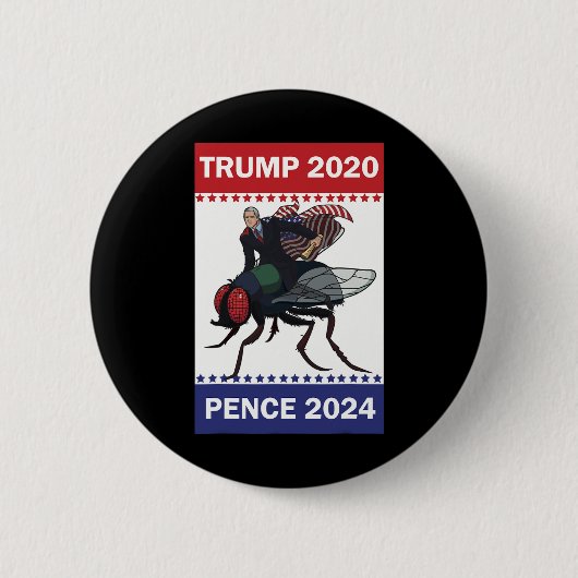 Mike Pence Ziemlich Fliegender Superheld Trump Pen Button (Vorderseite)