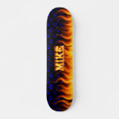 Mike Skateboard Feuer und Flammen Design. (Vorne)