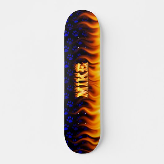 Mike Skateboard Feuer und Flammen Design. (Vorne)