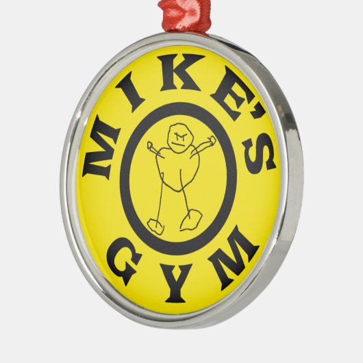 Mike-Turnhalle Silbernes Ornament (Links)