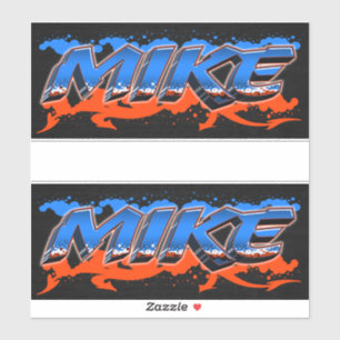 Mike Vorname Name Graffiti Aufkleber Sticker