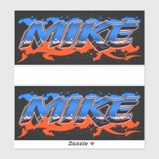 Mike Vorname Name Graffiti Aufkleber Sticker (Blatt)