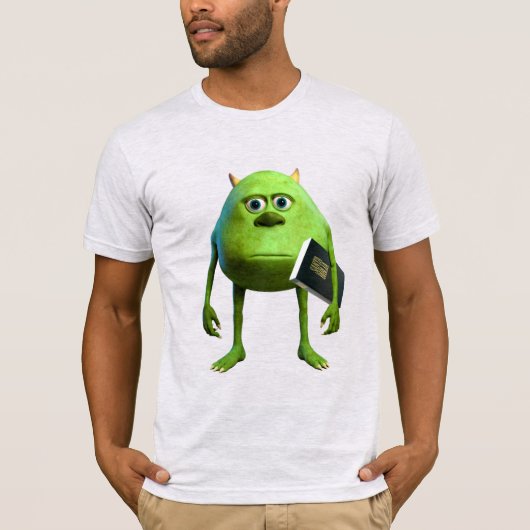 Mike Wazowski con Biblia - Premium T-Shirt (Vorderseite)