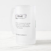 MikeE GP-Kollektor-Schale Mattglas Bierglas (Vorderseite Links)