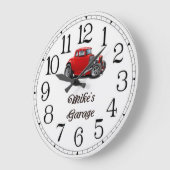 Mike's Garage Vintage Große Wanduhr (Winkel)