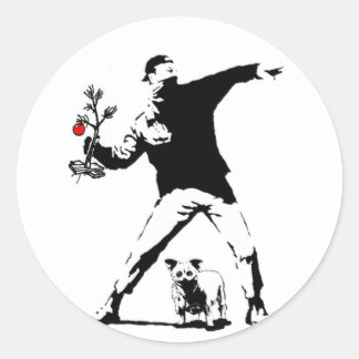 Mikey Xmas Runder Aufkleber