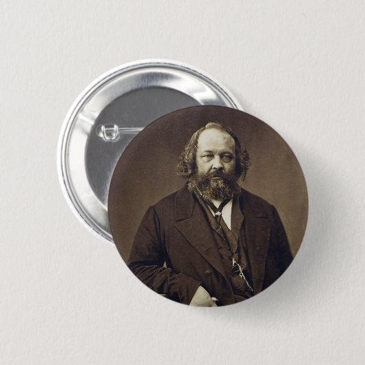 Mikhail Bakunin russischer Anarchist durch Nadar Button (Vorne & Hinten)