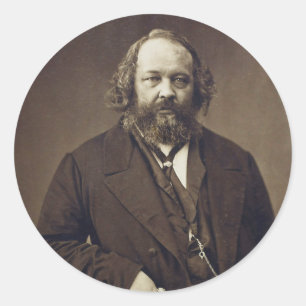 Mikhail Bakunin russischer Anarchist durch Nadar Runder Aufkleber